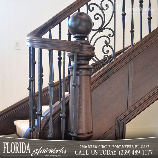 Stairway Newel Posts in Ft Myers Florida